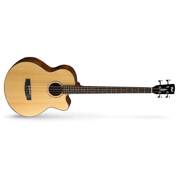 cort bass guitars natural cort ab850f jumbo cutaway 4-string acoustic bass guitar #color_natural