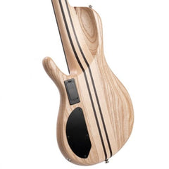 Cort Bass Guitars Open Pore Bubinga Natural Cort A5 Beyond 5 String Bass Guitar with Case