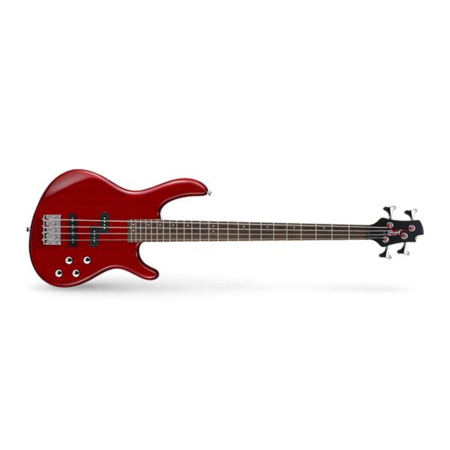 cort bass guitars trans red cort action plus 4-string bass guitar#color_trans-red