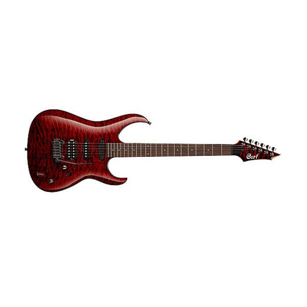 cort electric guitars black cherry cort aero-11 electric guitar with hotrail pickups #color_black-cherry