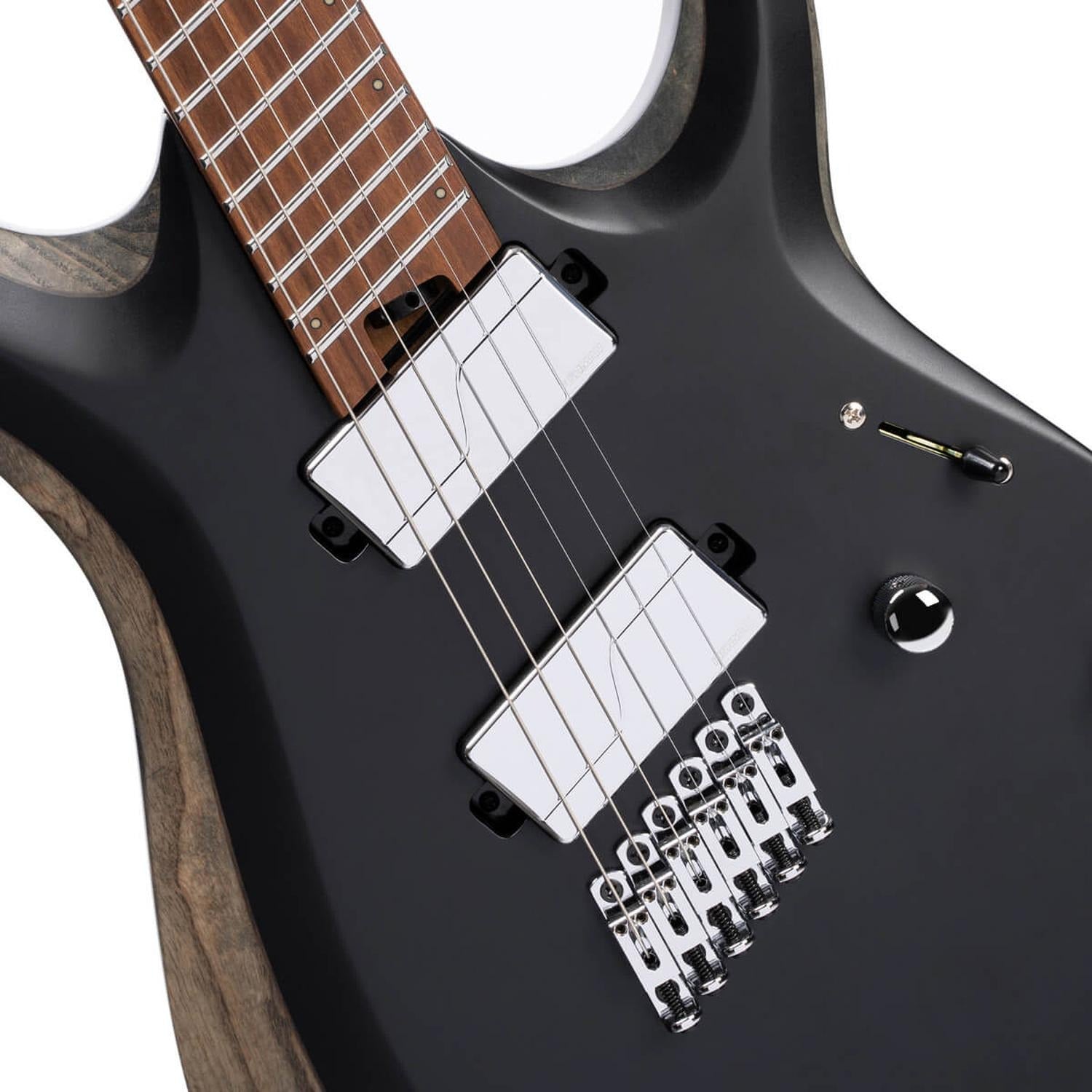 Cort Electric Guitars Black Satin Cort X Series X700 Mutility Multi Scale 6 String Electric Guitar