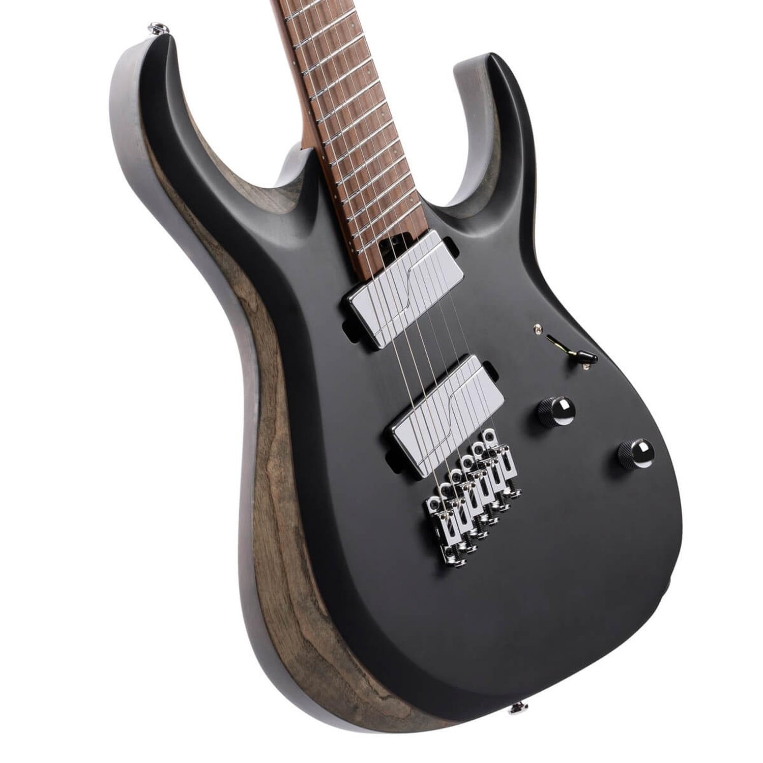 Cort Electric Guitars Black Satin Cort X Series X700 Mutility Multi Scale 6 String Electric Guitar