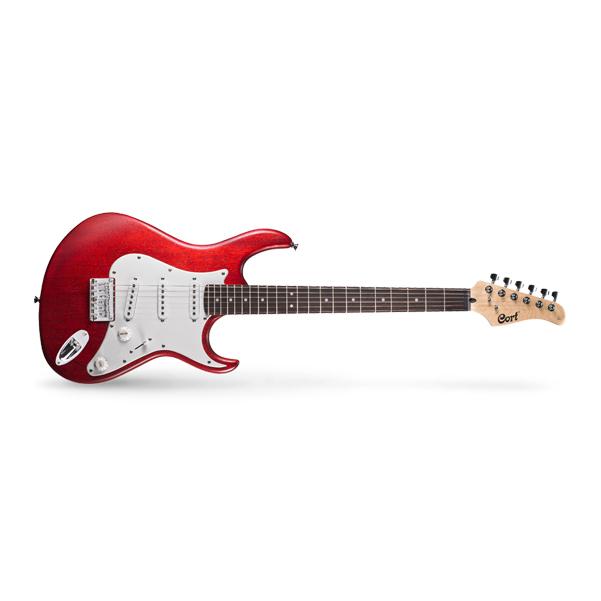 cort electric guitars bundles cort g100 electric guitar bundle with gigbag, cloth, picks, strap & ebook #color_open-pore-black-cherry