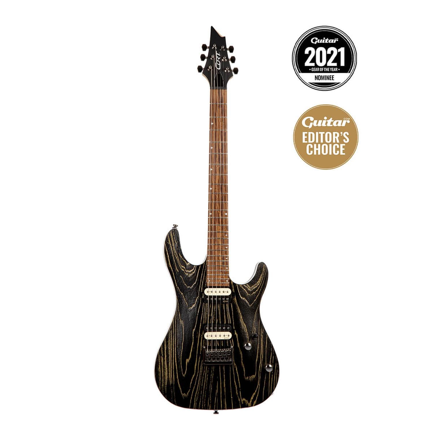 Cort Electric Guitars Etched Black Gold Cort KX300 ETCHED 6 String Electric Guitar