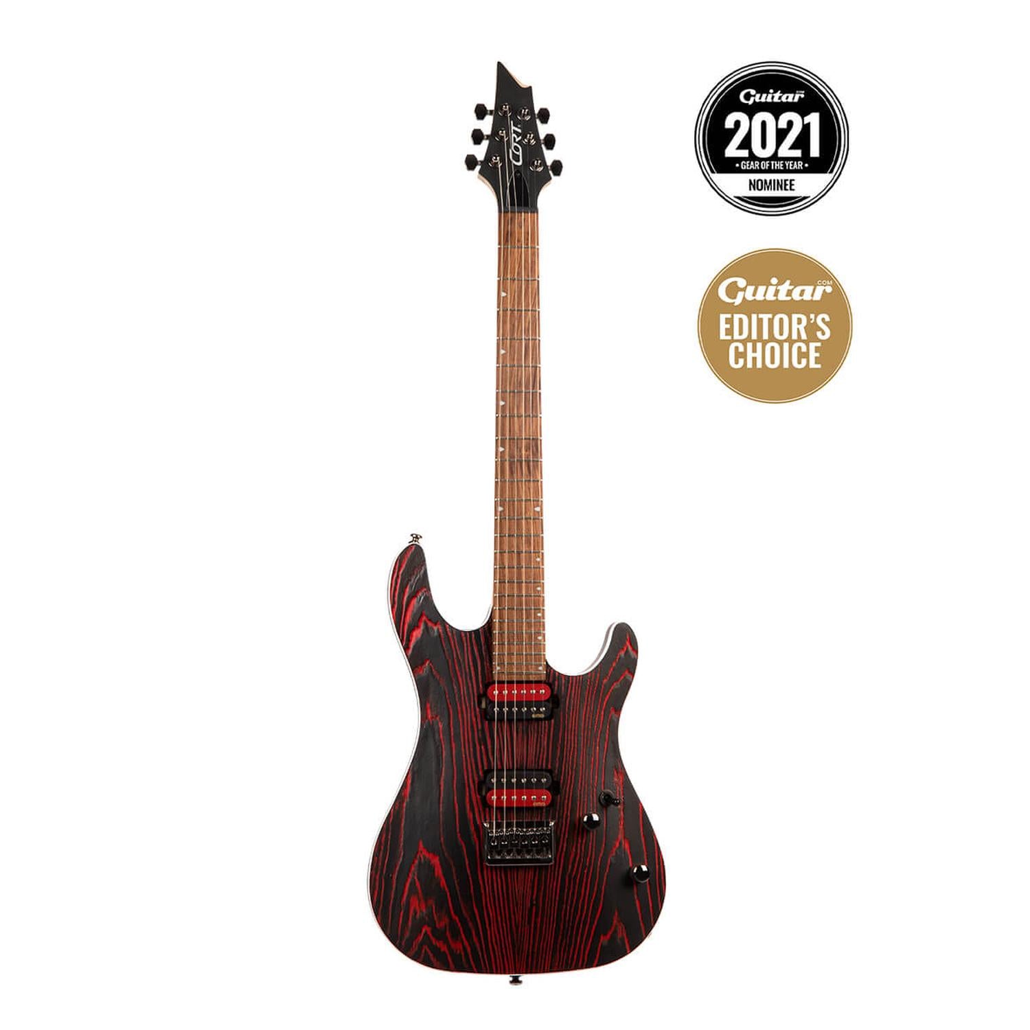 Cort Electric Guitars Etched Black Red Cort KX300 ETCHED 6 String Electric Guitar