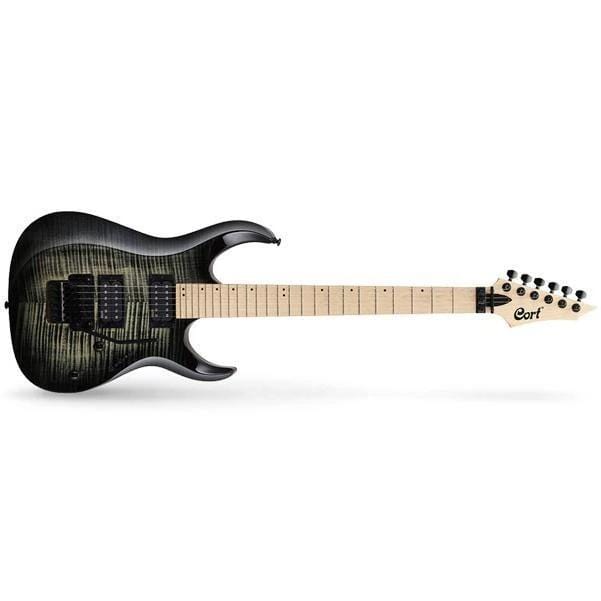cort electric guitars grey burst/flamed top / maple cort x series x300 6-string electric guitar