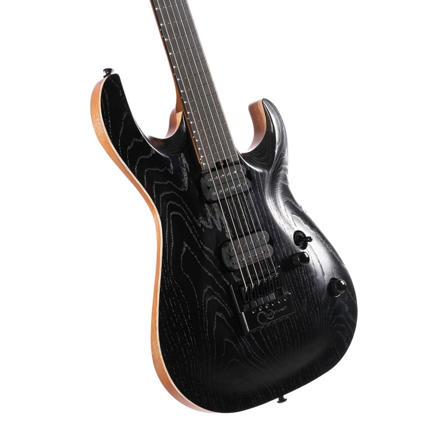 Cort Electric Guitars Open Pore Black Cort KX Series KX700 Evertune 6 String Electric Guitar