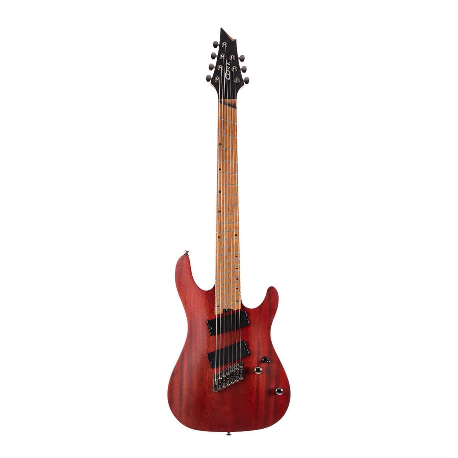 Cort Electric Guitars Open Pore Mahogany Cort KX Series KX307 Multi Scale 7 String Electric Guitar #color_open-pore-mahogany