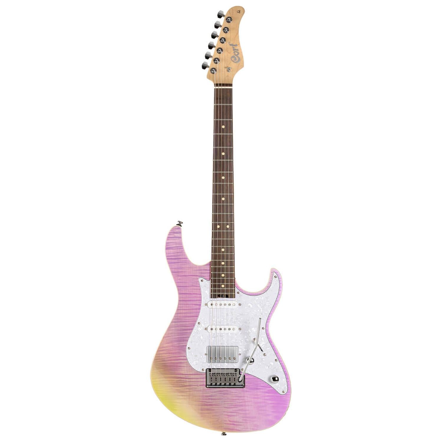 Cort Electric Guitars Trans Chameleon Purple Cort G280 Select 6 String Electric Guitar