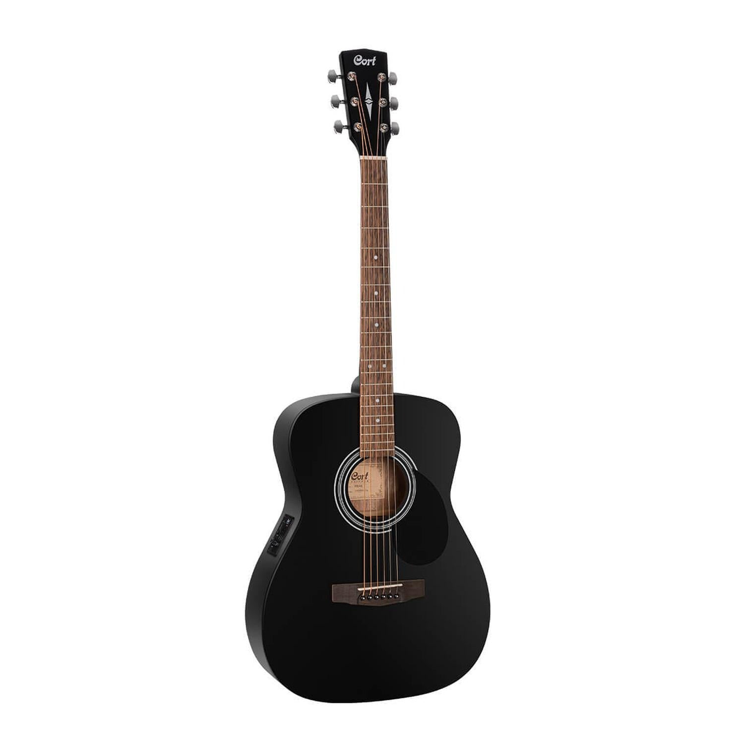 Cort Electro Acoustic Guitars Black Cort AF510E Electro Acoustic Guitar #color_black