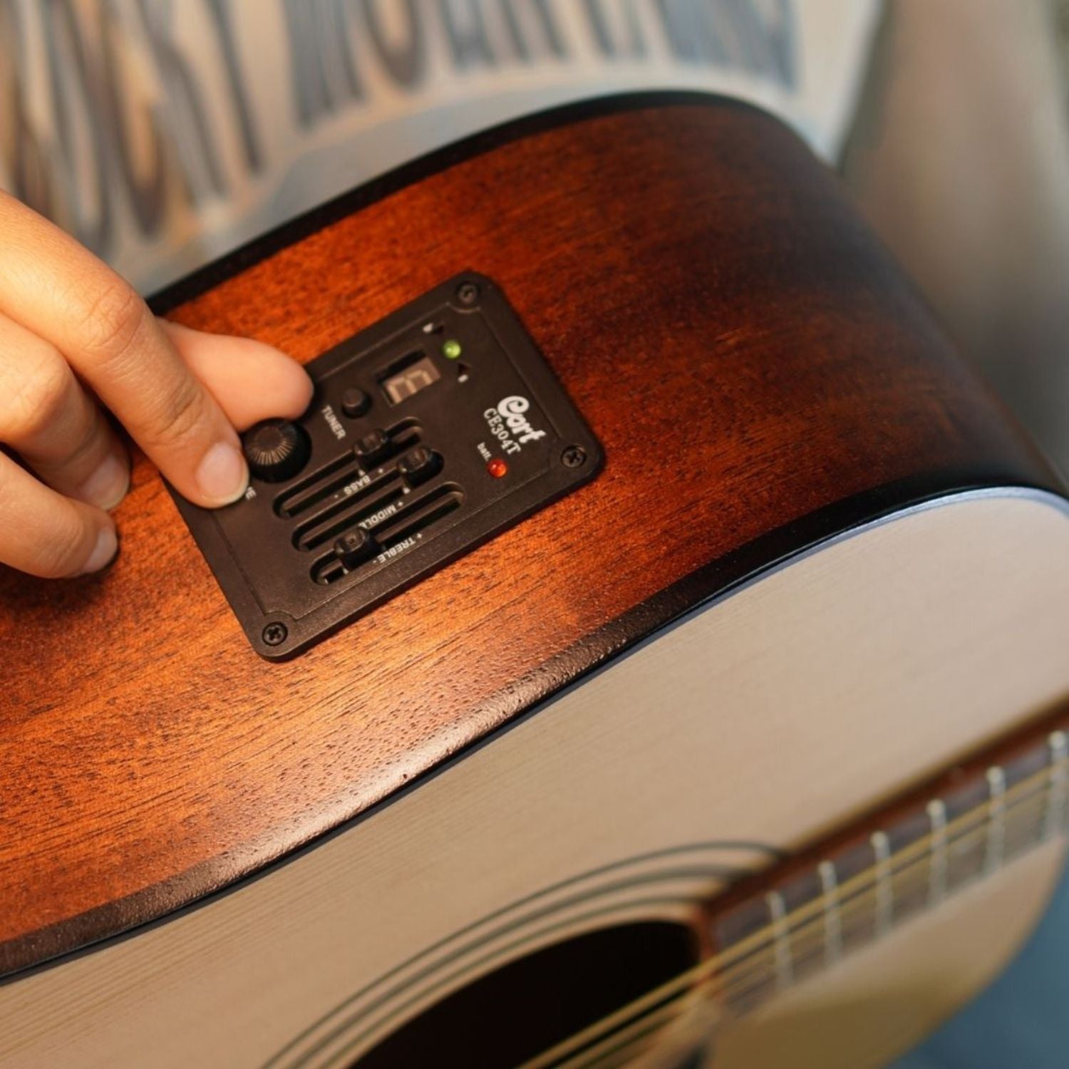 Cort Electro Acoustic Guitars Cort AD300E 6 String Electro Acoustic Guitar #color_open-pore,type_single