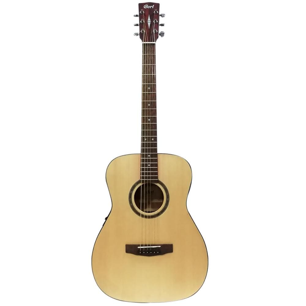 cort electro acoustic guitars cort af 550 solid top 6 string grand concert electro acoustic guitar - open pore