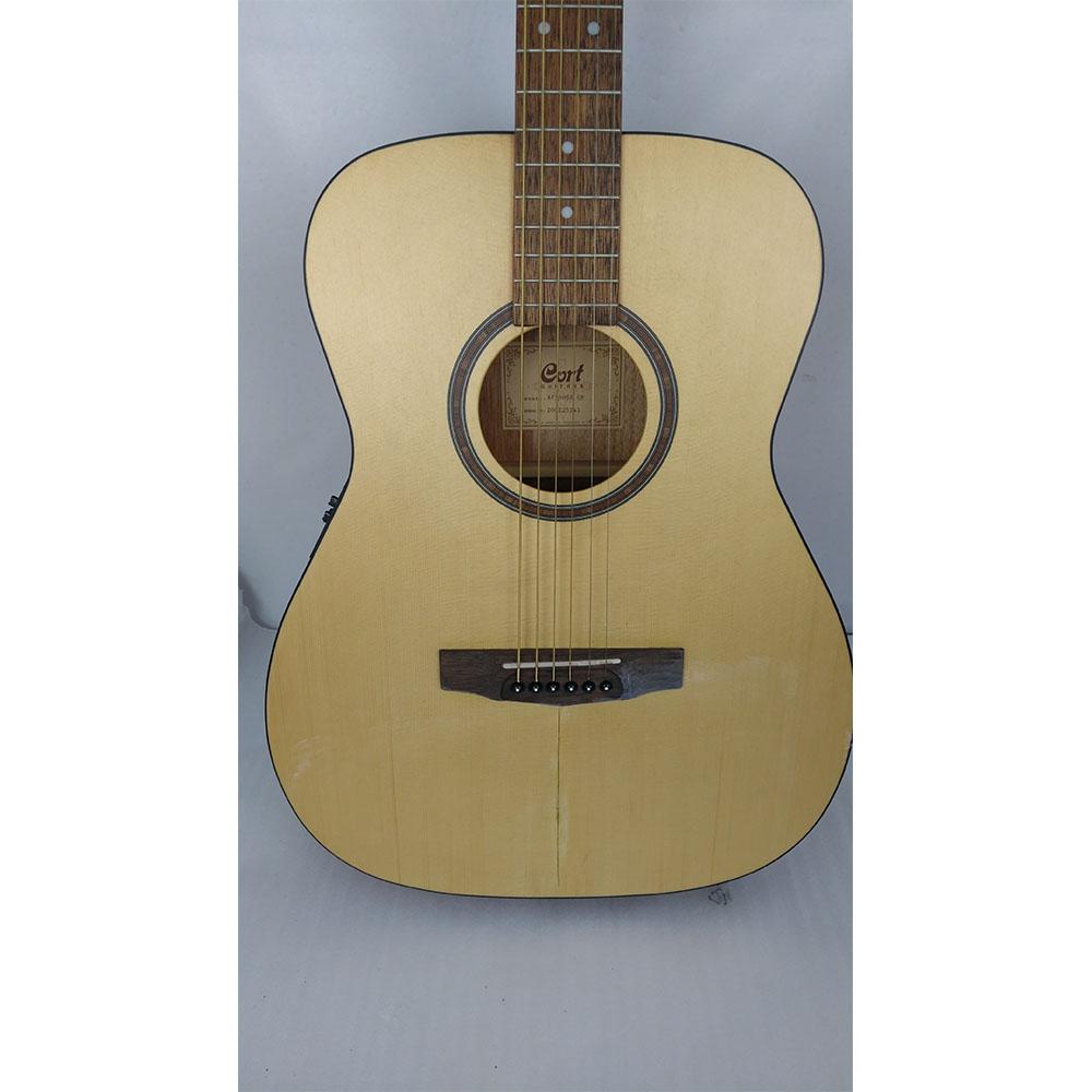 cort electro acoustic guitars cort af 550 solid top 6 string grand concert electro acoustic guitar - open pore - open box b stock