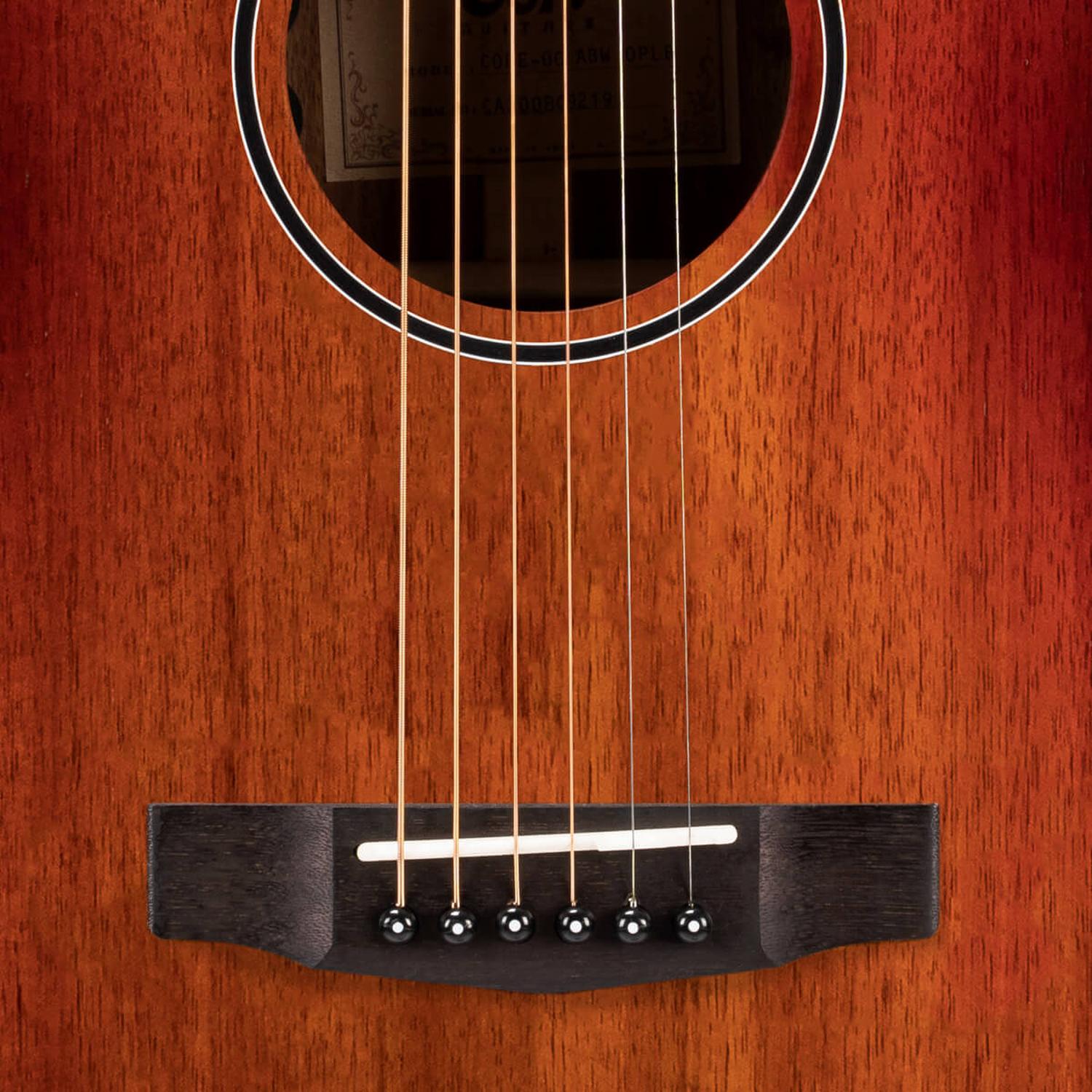 Cort Electro Acoustic Guitars Cort Core OC Blackwood 6-Strings Electro Acoustic Guitar With Bag- Open Pore Light Burst