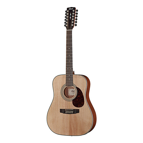 cort electro acoustic guitars cort earth 70-12e dreadnought electro acoustic guitar - natural open pore