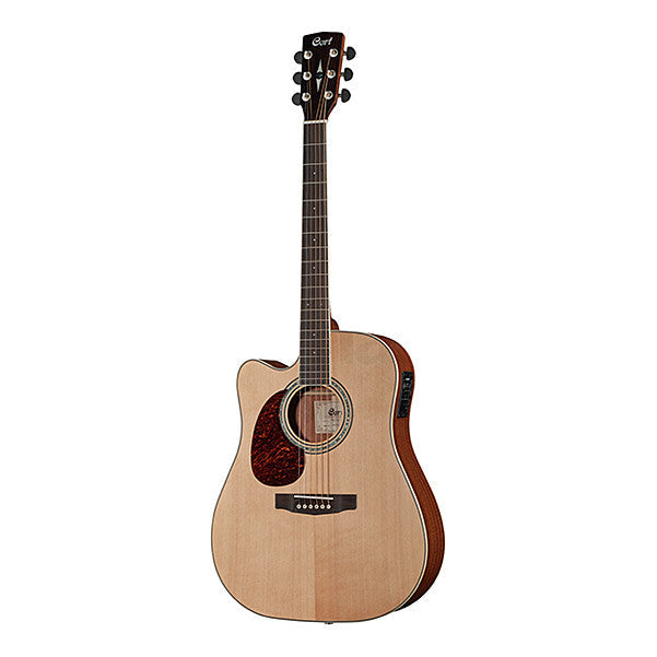 cort electro acoustic guitars cort mr 710f left handed cutaway electro acoustic guitar - natural satin