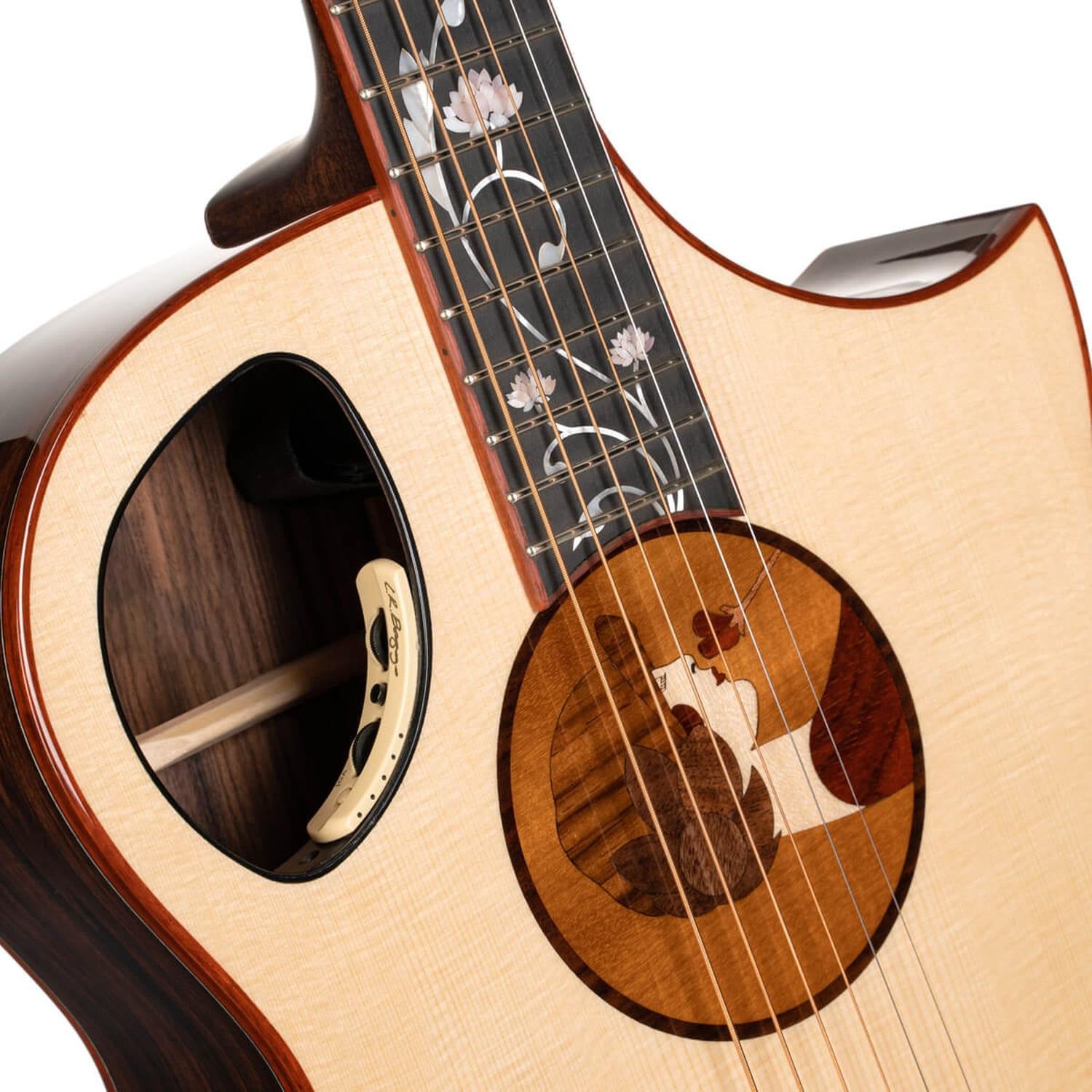 Cort Electro Acoustic Guitars Natural Glossy Cort Roselyn Redux 6 String Electro Acoustic Guitar with Case - Natural Glossy