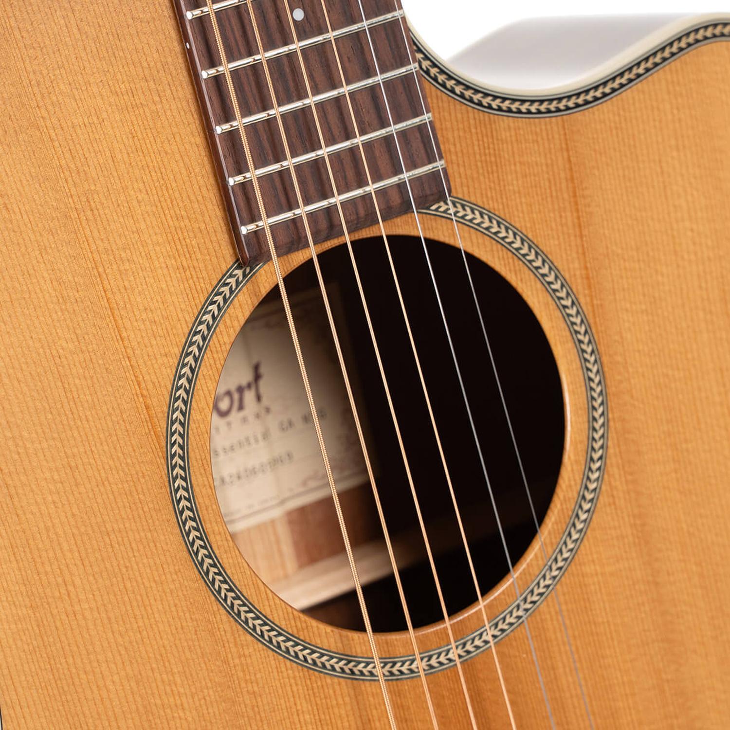 Cort Electro Acoustic Guitars Natural Semi Gloss Cort ES-GA4 6 String Semi Electro Acoustic Guitar