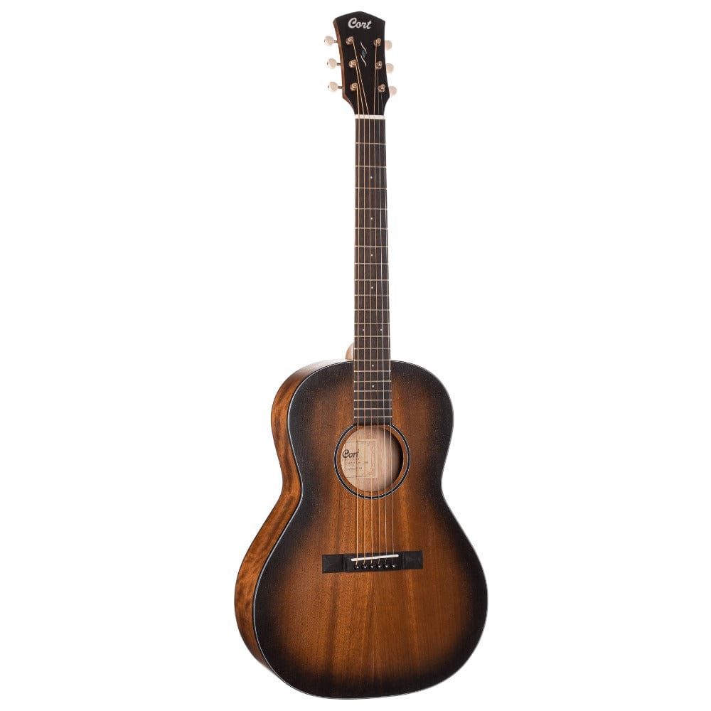 cort electro acoustic guitars open pore black burst cort core pe amh parlor 6 string electro acoustic guitar