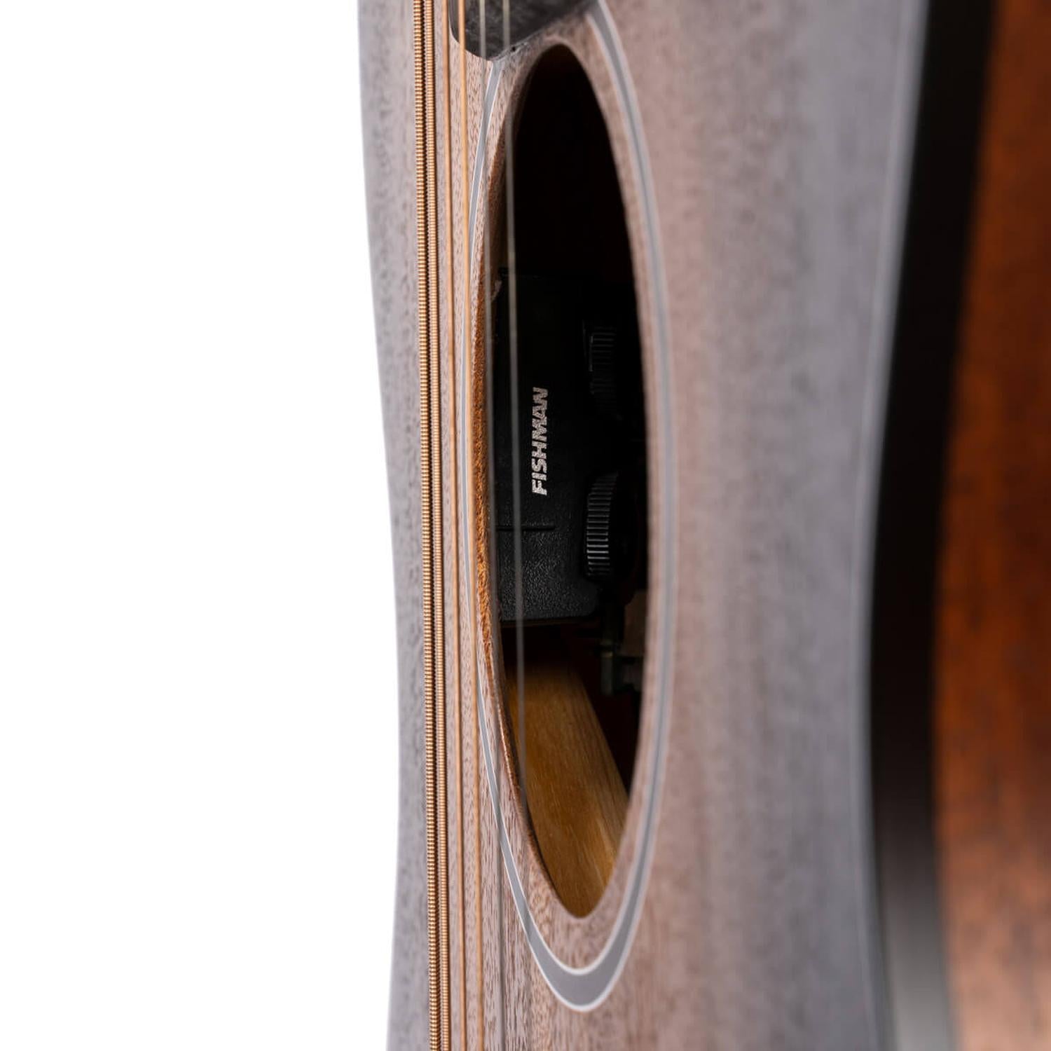 Cort Electro Acoustic Guitars Open Pore Black Burst Cort Core Series Core DC All Mahogany Electro Acoustic Guitar With Bag
