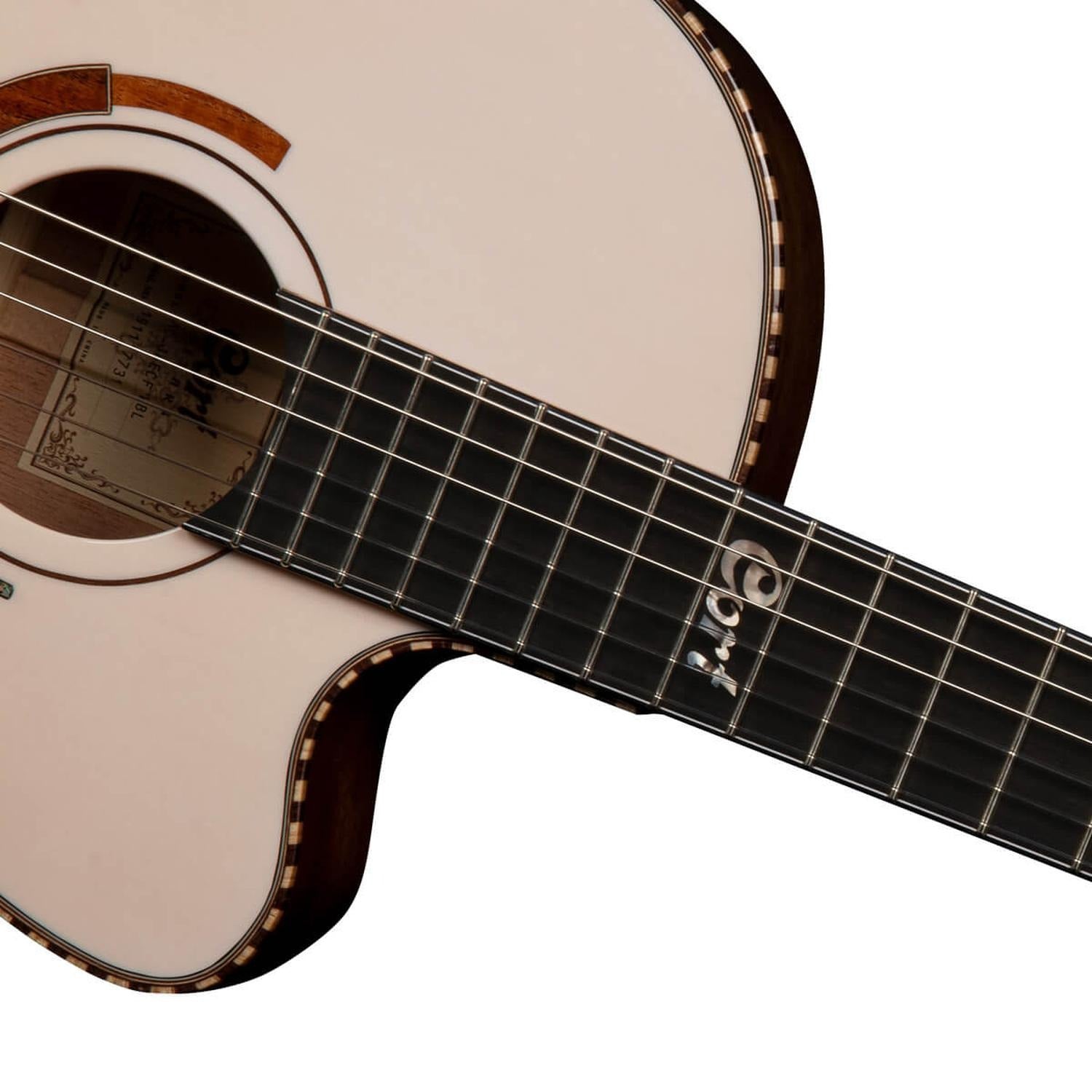 Cort Electro Acoustic Guitars White Blonde Gloss Cort Sol Encanto 6 String Semi Acoustic Guitar with Case