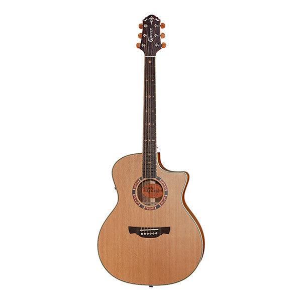 crafter electro acoustic guitars crafter gae-15 cutaway electro acoustic guitar - natural