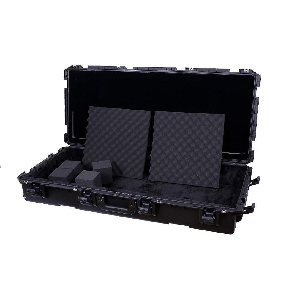 crossrock keyboard cases crossrock cra961pe 61 injection molded note keyboard flight case with wheel