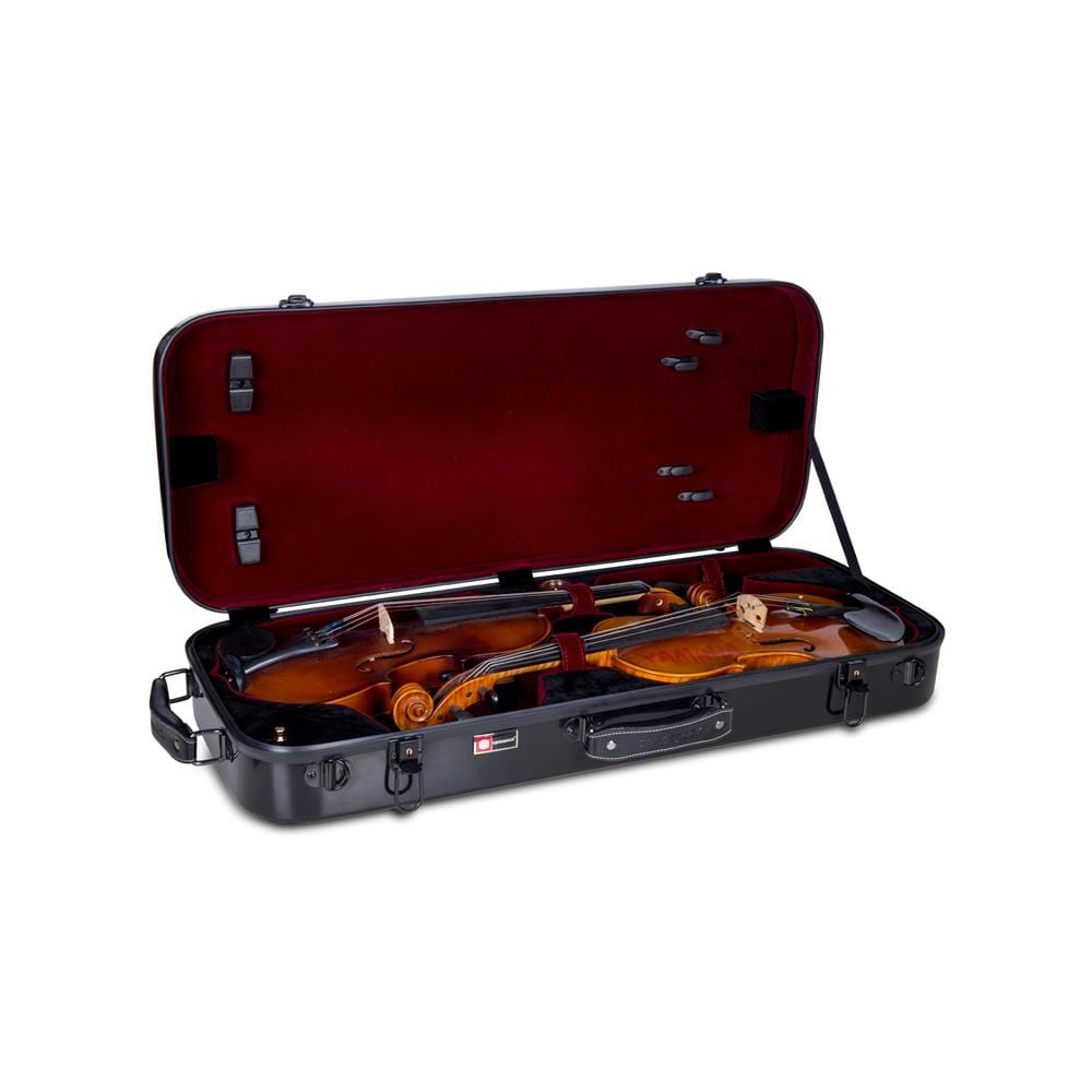 crossrock violin cases crossrock crf1000dvbk fiberglass double violin case