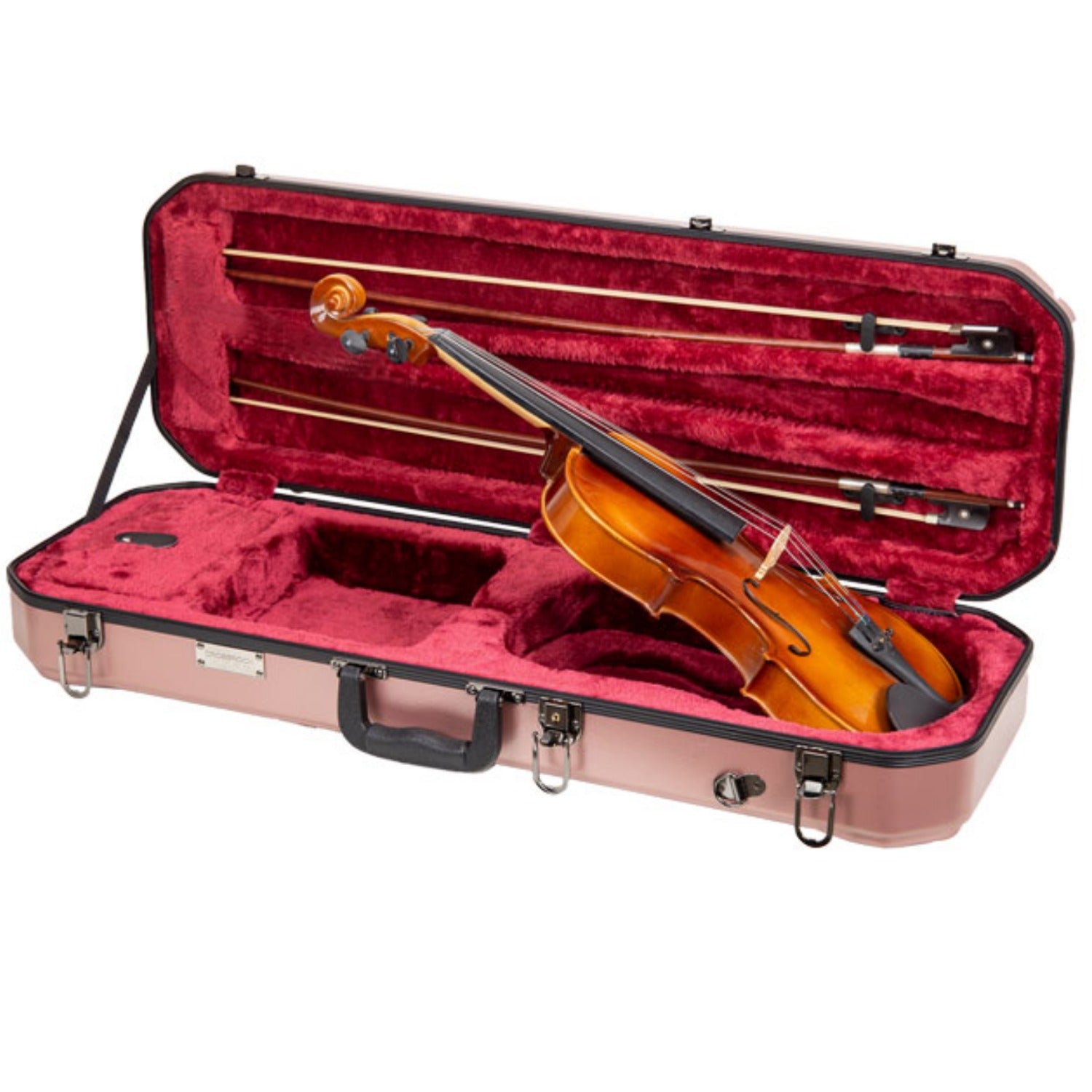 Crossrock Violins Crossrock CRA860VF 4/4 Size ABS Oblong Violin #color_rose-gold