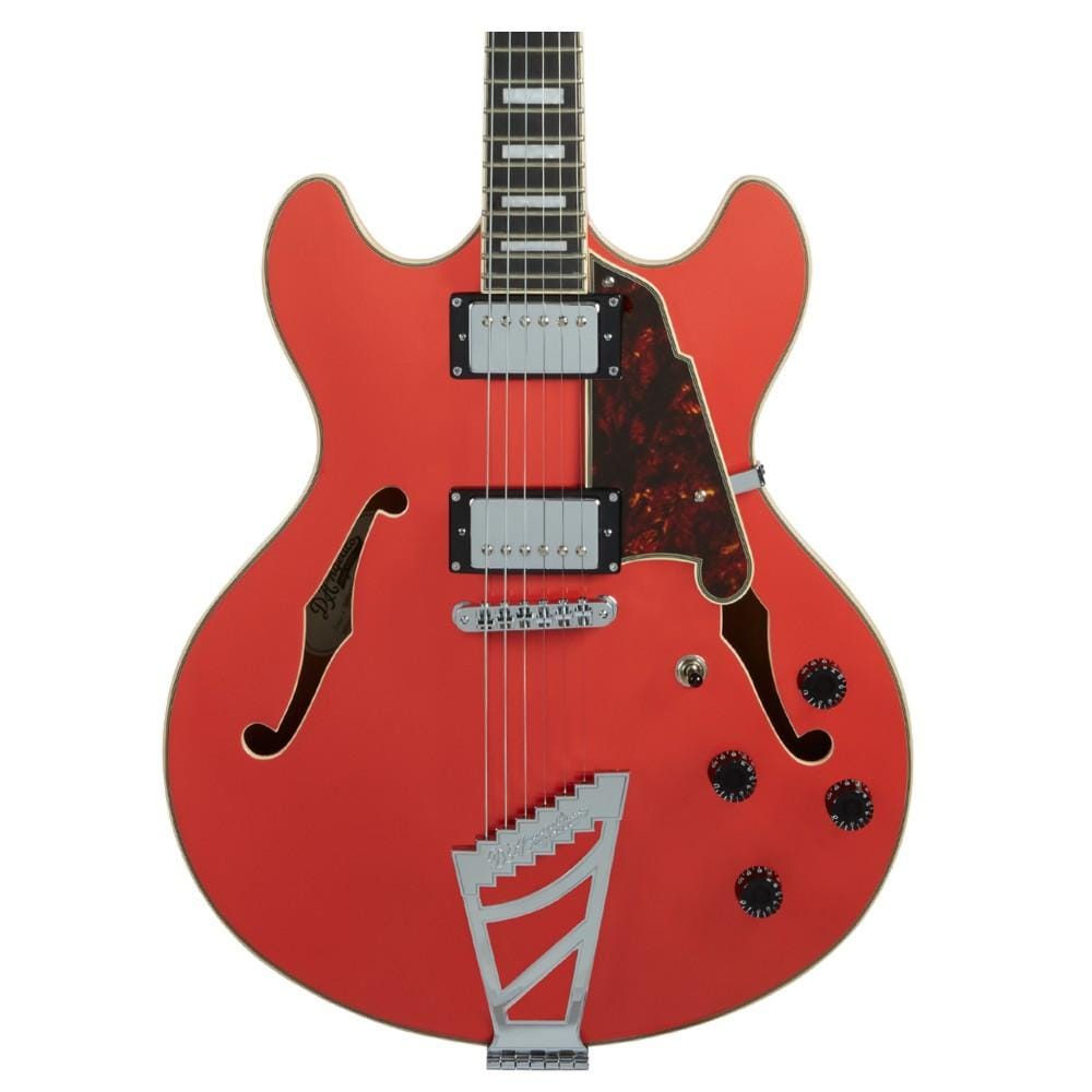 d'angelico electric guitars d'angelico dapdc premier dc 6 string electric guitar #color_fiesta-red