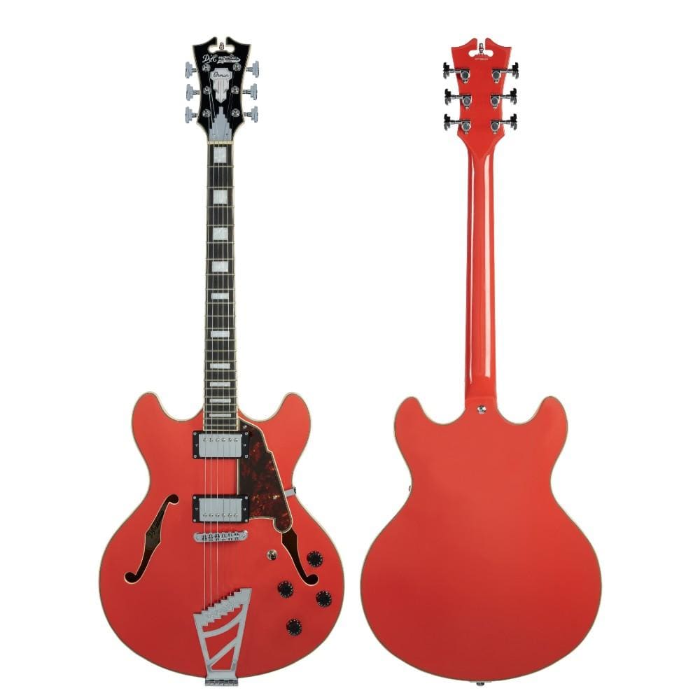 d'angelico electric guitars d'angelico dapdc premier dc 6 string electric guitar #color_fiesta-red