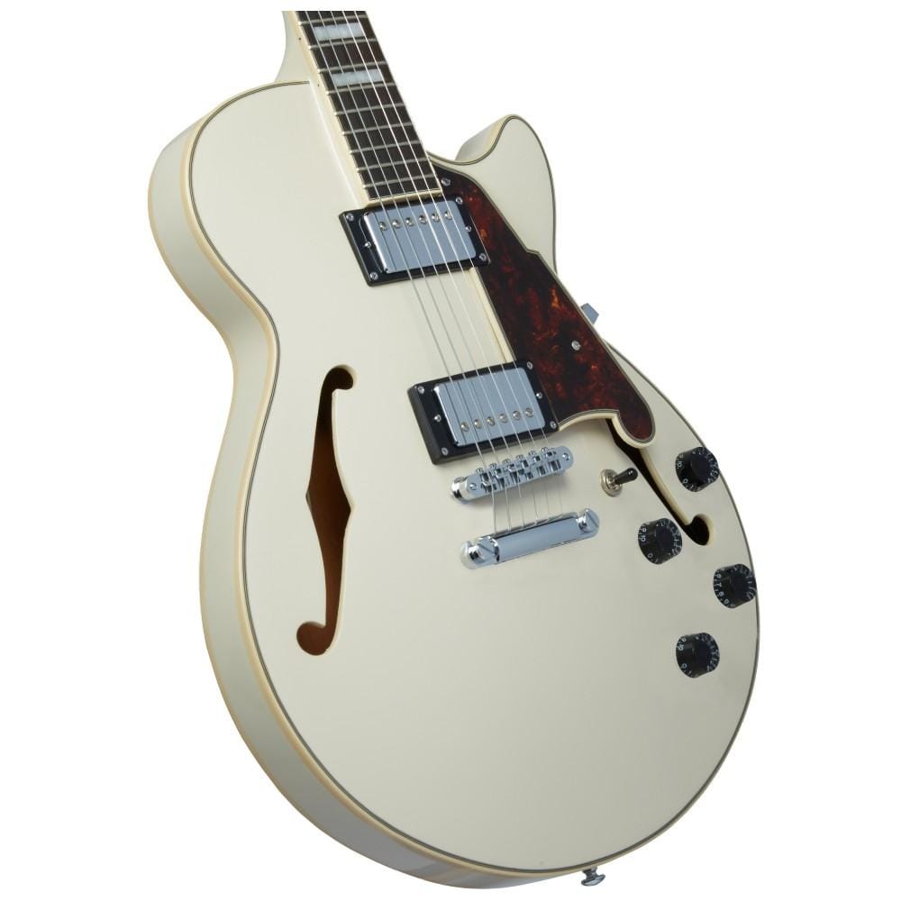 d'angelico electric guitars d'angelico dapss premier ss 6 string electric guitar - tailpiece #color_champagne