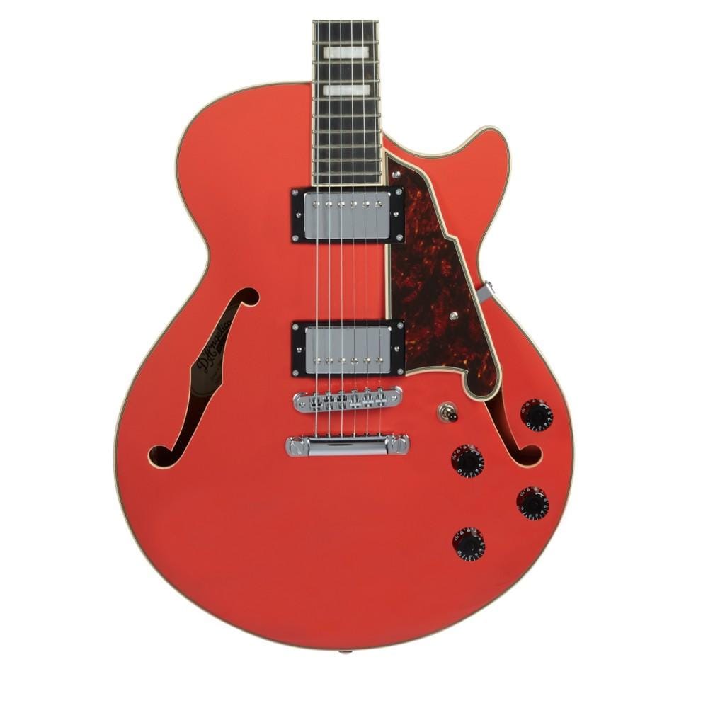 d'angelico electric guitars d'angelico dapss premier ss 6 string electric guitar - tailpiece #color_fiesta-red