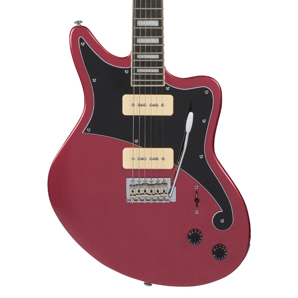 d'angelico electric guitars d'angelico premier bedford 6 string electric guitar #color_oxblood