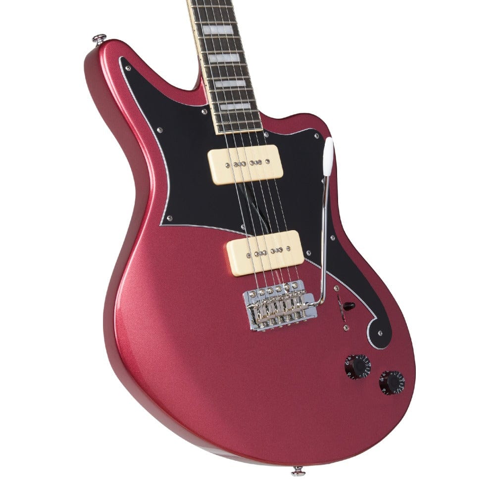 d'angelico electric guitars d'angelico premier bedford 6 string electric guitar #color_oxblood