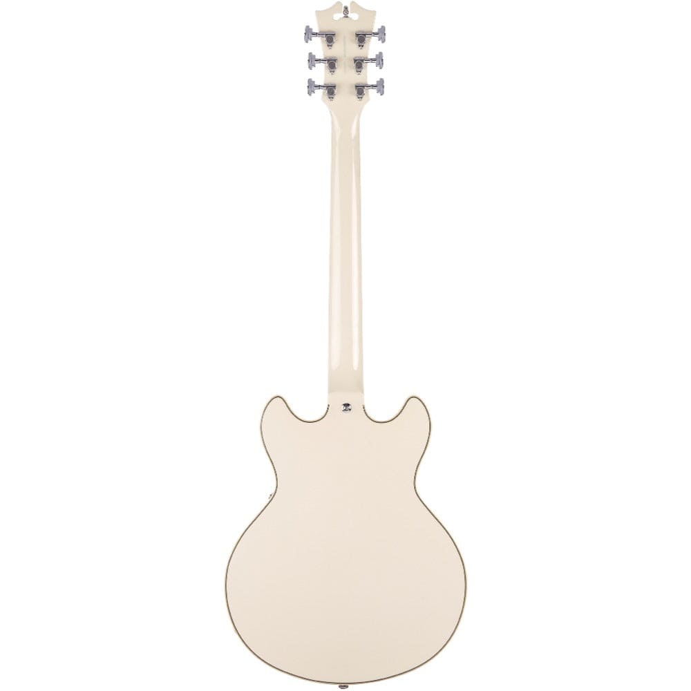 d'angelico electric guitars d'angelico premier mini dc semi-hollow 6 string electric guitar #color_champagne