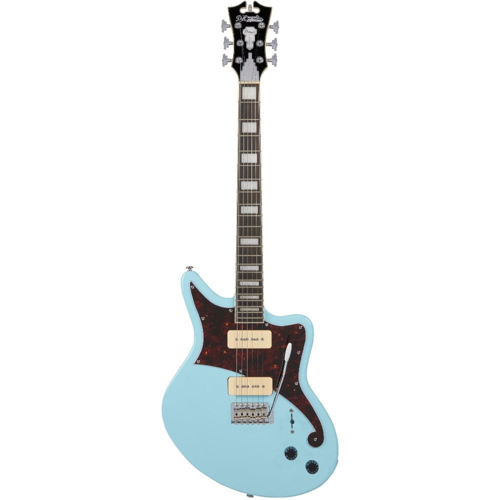d'angelico electric guitars sky blue d'angelico premier bedford 6 string electric guitar #color_sky-blue