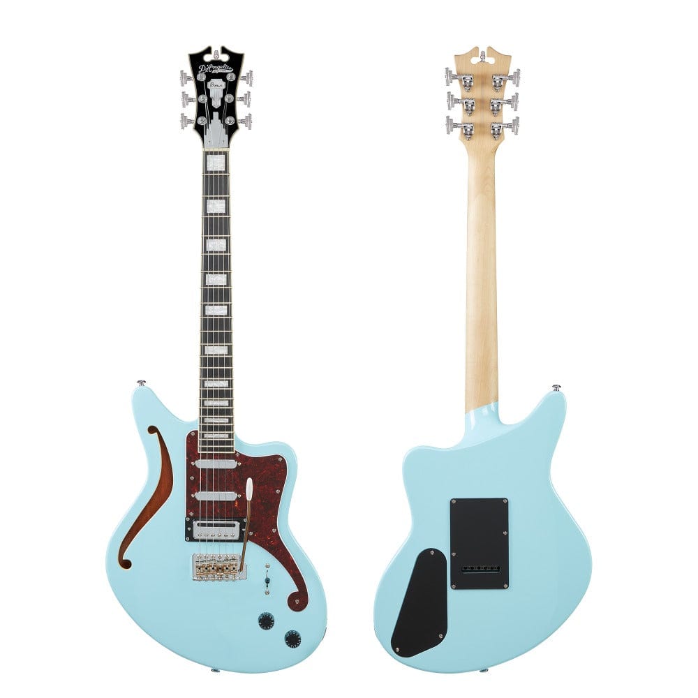 d'angelico electric guitars sky blue d'angelico premier bedford sh 6 string electric guitar