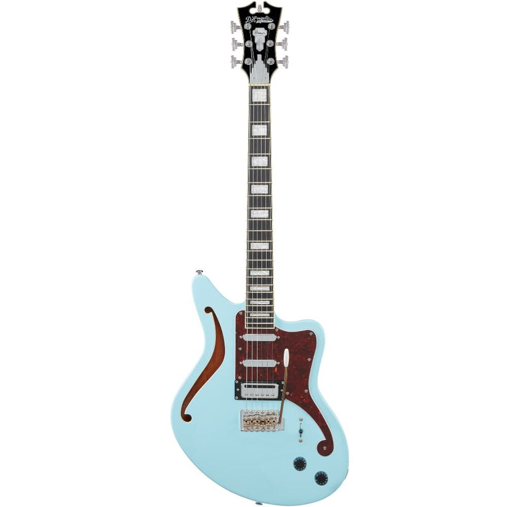 d'angelico electric guitars sky blue d'angelico premier bedford sh 6 string electric guitar