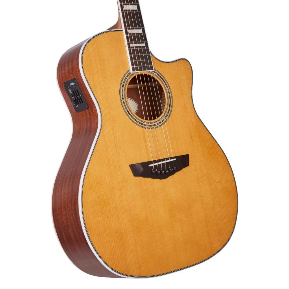 d'angelico electro acoustic guitars d'angelico dapg200tbcbaps premier gramercy electro acoustic guitar #color_vintage-natural