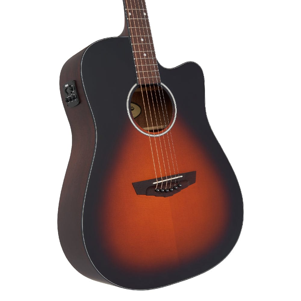 d'angelico electro acoustic guitars d'angelico premier bowery ls electro acoustic guitar #color_satin-vintage-sunburst
