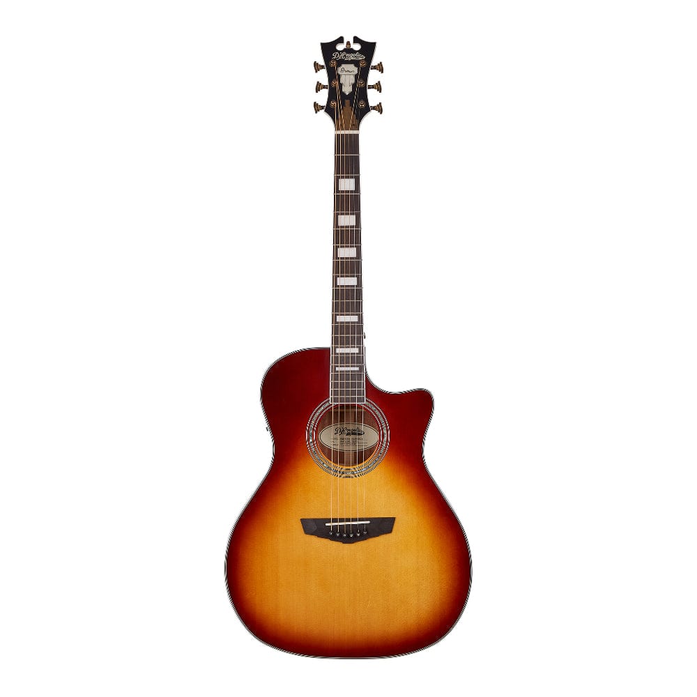 d'angelico electro acoustic guitars iced tea burst d'angelico premier gramercy electro acoustic guitar #color_iced-tea-burst