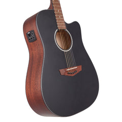 D'Angelico Electro Acoustic Guitars Matte Black D'Angelico Premier Bowery CS Electro Acoustic Guitar
