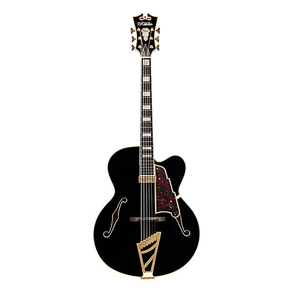d'angelico hollow & semi-hollow electric guitars black d'angelico exl-1 hollow body electric guitar #color_black