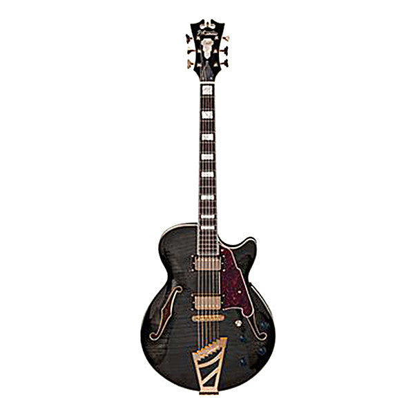 d'angelico hollow & semi-hollow electric guitars d'angelico ex-ss semi hollow body electric guitar - grey black