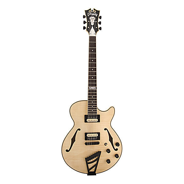 d'angelico hollow & semi-hollow electric guitars d'angelico ex-ss sotti signature semi hollow body electric guitar - natural