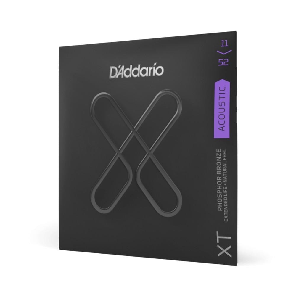 daddario acoustic guitar strings .011-.052 custom light d'addario xt phosphor bronze acoustic guitar strings coated set