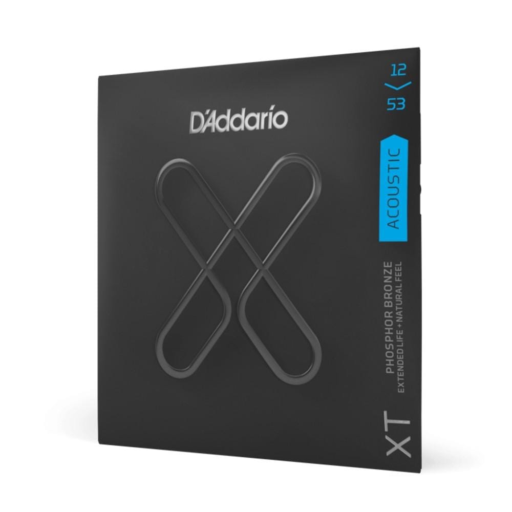 daddario acoustic guitar strings .012-.053 light d'addario xt phosphor bronze acoustic guitar strings coated set #gauges_.012-.053-light