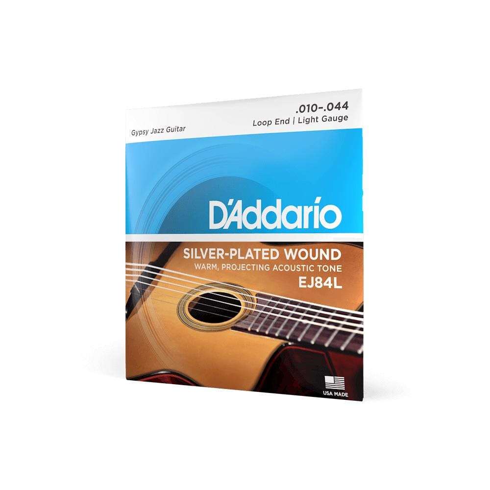 daddario acoustic guitar strings d'addario ej84l gypsy jazz silver acoustic guitar string set