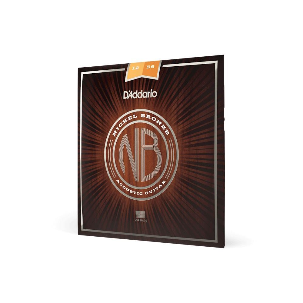 daddario acoustic guitar strings d'addario nb1256 nickel bronze acoustic guitar string set